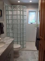 Curved Glass Block Shower Wall And Base