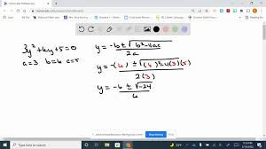 Solution Use The Quadratic Formula