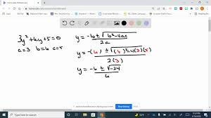 Use The Quadratic Formula To Solve Each