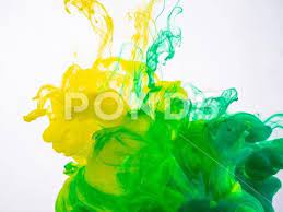 Yellow And Green Paint Make An Abstract