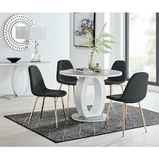 Grey Glass 100cm Round Dining Table