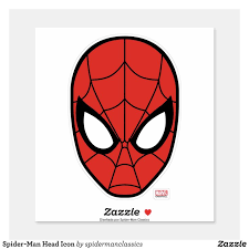 Icon Sticker Zazzle Spiderman Face