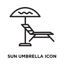 Sun Umbrella Icon On White Background