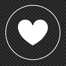 Hd White Heart Icon Inside White Round