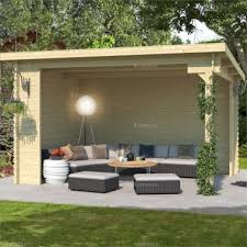 Wooden Gazebo 190 Pent Roof Fully