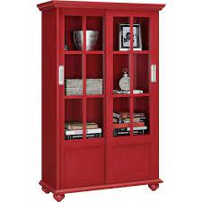 Red Wood 4 Shelf Standard Bookcase With