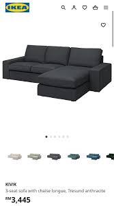 Sofa Ikea Kivik 3 Seater L Shape