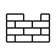 Brick Wall Line Icon Vector