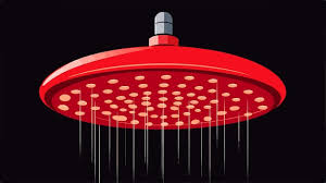 Modern Red Shower Vector Icon For