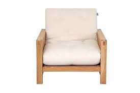 Single Seater Oak Wood Sofa Bed Futon