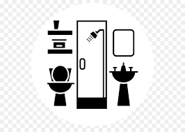 Bathroom Icons With Toilet And Shower