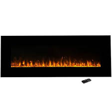 The Northwest 54 Led Fire Ice Electric Fireplace Remote Black
