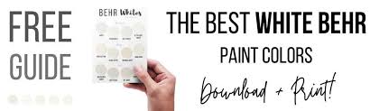 12 Favorite Behr White Paint Colors