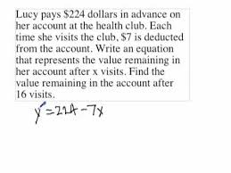 Linear Equation Word Problem