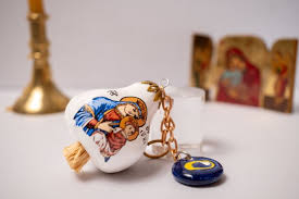 Garlic Charm With The Virgin Mary On