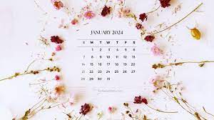 January 2024 Calendar Desktop Wallpaper