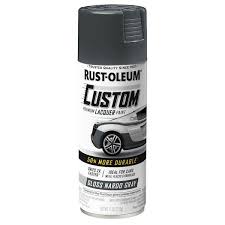 Rust Oleum 363515 6pk Automotive Premium Custom Lacquer Spray Paint 11 Oz Gloss Nardo Gray 6 Pack