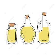 Assorted Olive Oil Bottles In Handdrawn