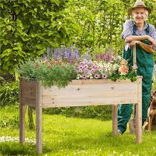 Wooden Raised Garden Bed For Vegetables