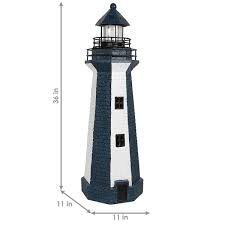 Solar Led Lighthouse Garden Statue