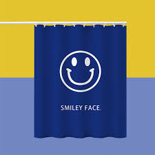 Smiley Shower Curtain Water Proof 5