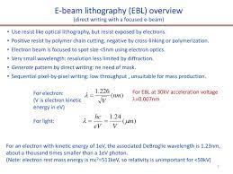 ppt electron beam lithography ebl