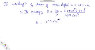 What Is The Energy Of A Photon Of Green