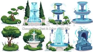Garden Fountain Psd High Quality Free