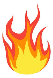 Cartoon Flame Burn Symbol Hot Fire Icon