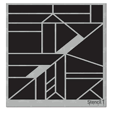 Stencil1 Geometric Large Repeat Pattern