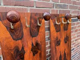 Scandinavian Wall Coat Rack 1960s Set