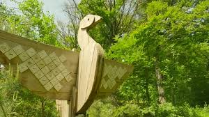 Bird Statue Stock Footage Royalty