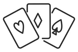 Playing Cards Line Icon Game