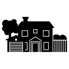Farm House Silhouette Isolated Icon