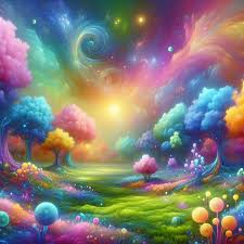 Ethereal Landscape Vibrant Colors And