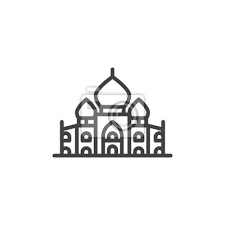 Taj Mahal Palace Line Icon Linear