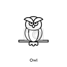 Owl Icon Vector Owl Symbol Sign