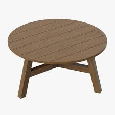 3d Model Patio Coffee Table Round 01