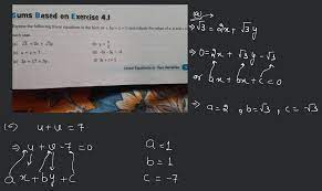 Linear Equations In The Form Ax