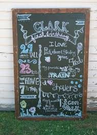 First Birthday Chalk Board Growth Chart