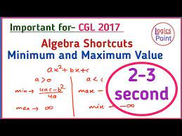 Maths Tricks Algebra Minimum And