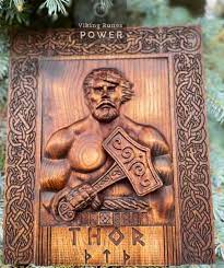 Wall Decor Thor God Wooden Icon Hand