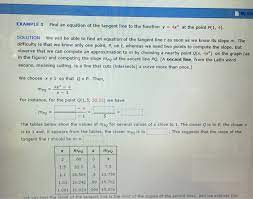 Tangent Line To The Function Y 4x4