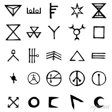 Set Of Alchemical Symbols Isolated On