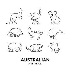 Australian Animals Vector Art Icons