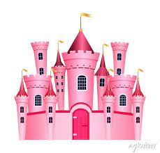 Cute Princess Castle Isolated On White