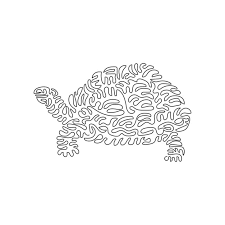 Line Drawing Of Hard S Tortoise