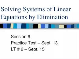 Solving Systems Of Linear Equations