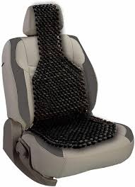 Wooden Beaded Car Seat Cover Black In