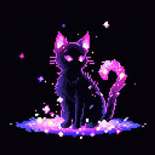 Feline Fantasy Vibrant Fluorescent Cat